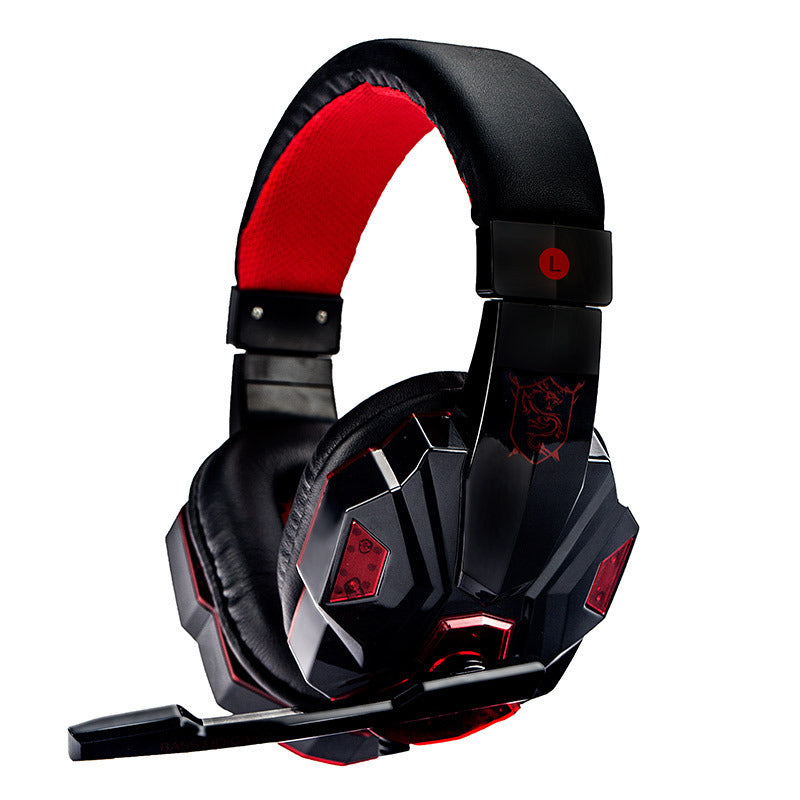 Wired Gaming Headset with Mic & RGB Light – 3.5mm + USB for PC, PS4, Laptop