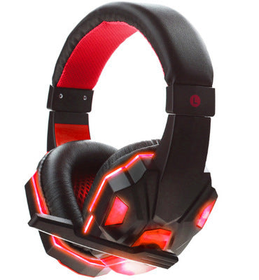 Wired Gaming Headset with Mic & RGB Light – 3.5mm + USB for PC, PS4, Laptop