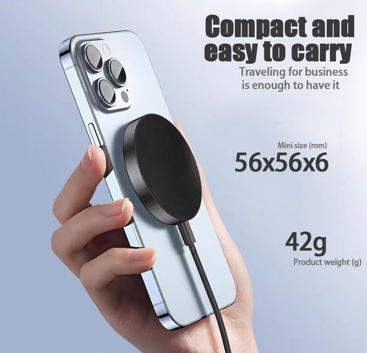 Qi2 15W Magnetic Wireless Charger – Fast Charging for iPhone 12–15/16 Series