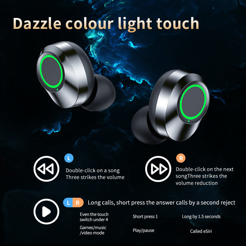 YD03 TWS Wireless Bluetooth Earbuds – In-Ear Headset with Smart Digital Display & Breathing Light