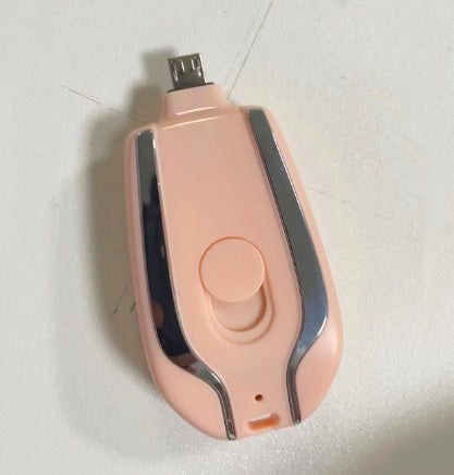 Ultra-Compact 1500mAh Portable Power Bank – Keychain Emergency Charger with Type-C Fast Charging