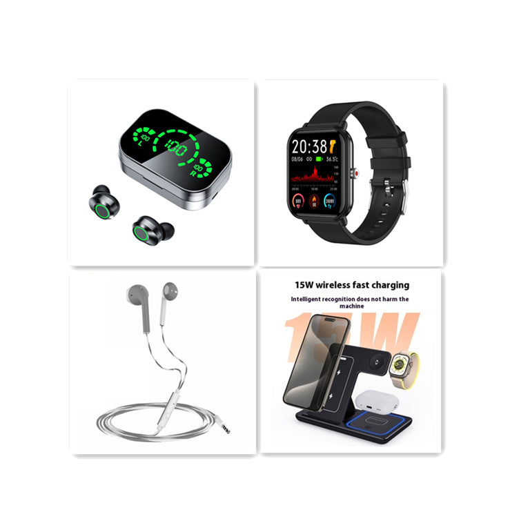 YD03 TWS Wireless Bluetooth Earbuds – In-Ear Headset with Smart Digital Display & Breathing Light
