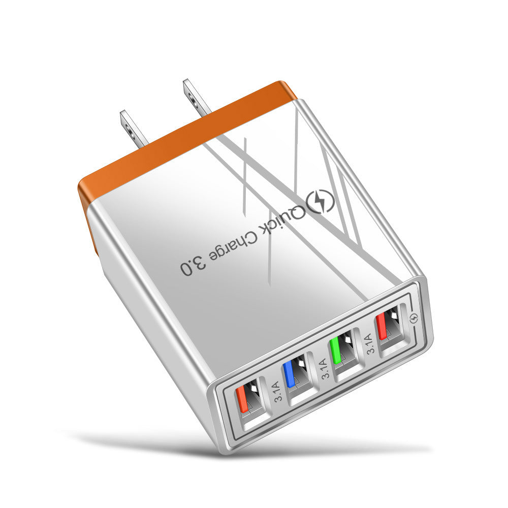Quick Charge 3.0 USB Wall Charger – 4-Port Fast Charging Adapter for Mobile Phones & Tablets